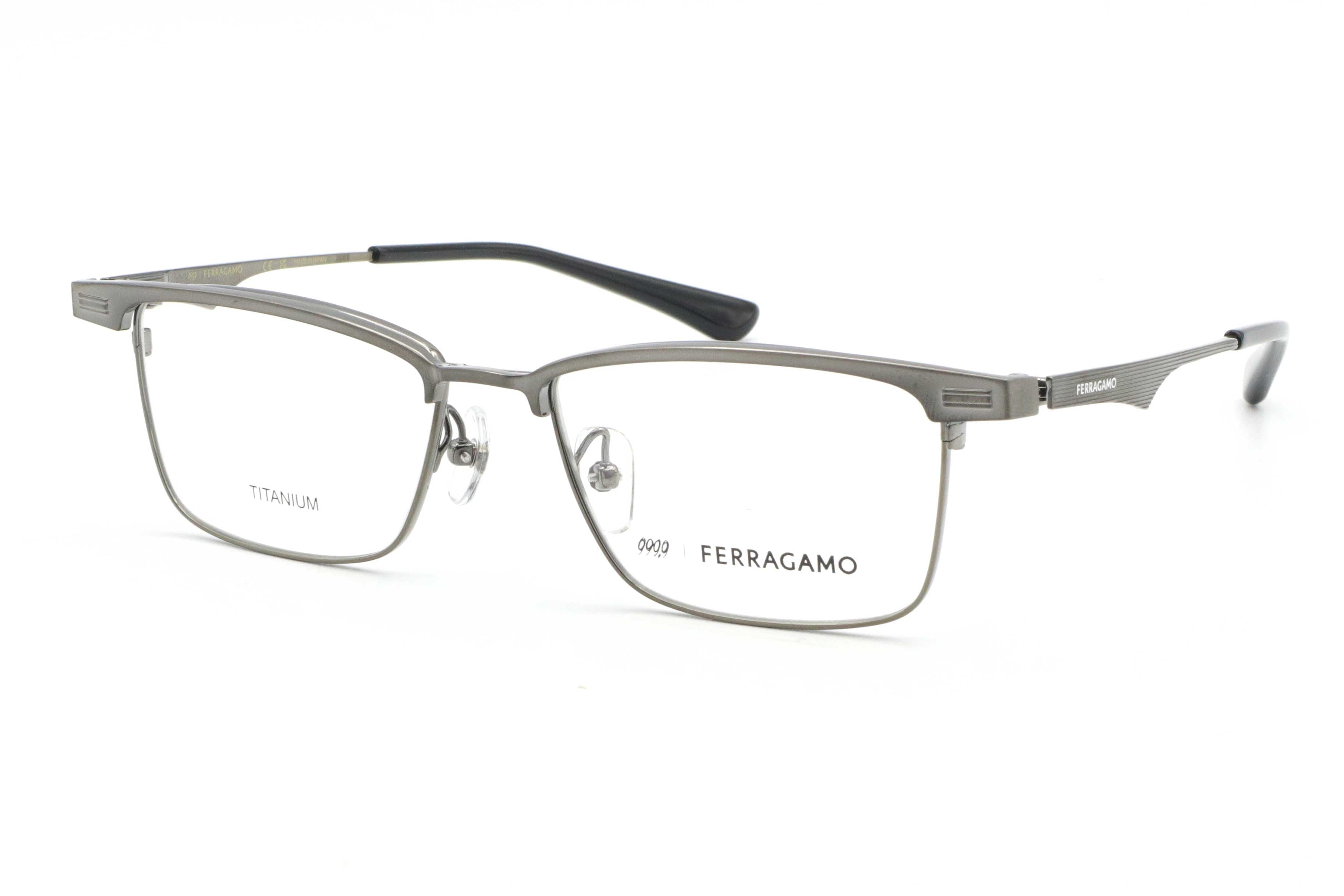 999.9×FERRAGAMO(フォーナインズ・フェラガモ) SF 9010-035アンティークグレー(53) – 武田メガネオンラインショップ