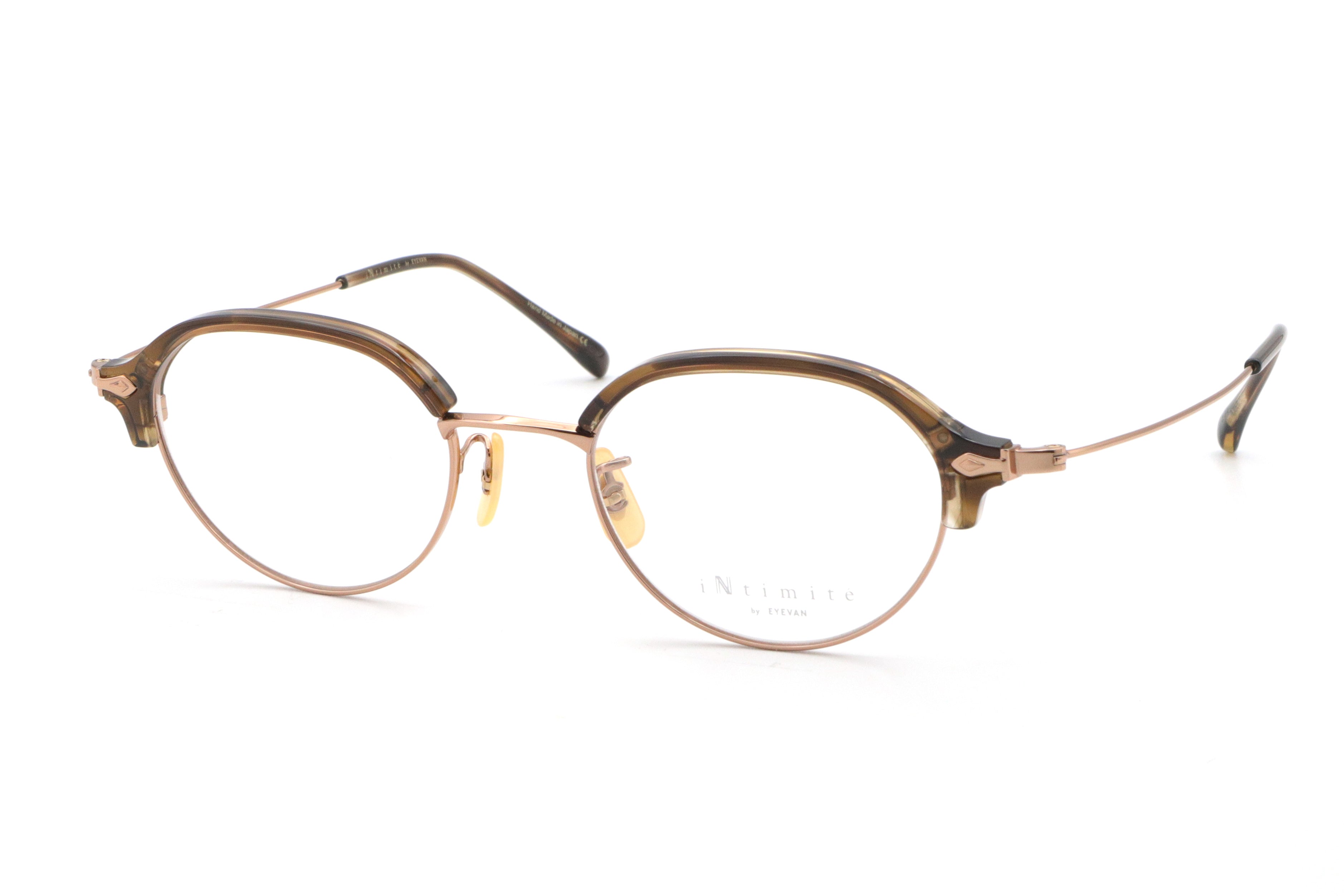 鯖江製】iNtimite(アンティミテ) INE-4002-GBRBRGブラウン/ローズ