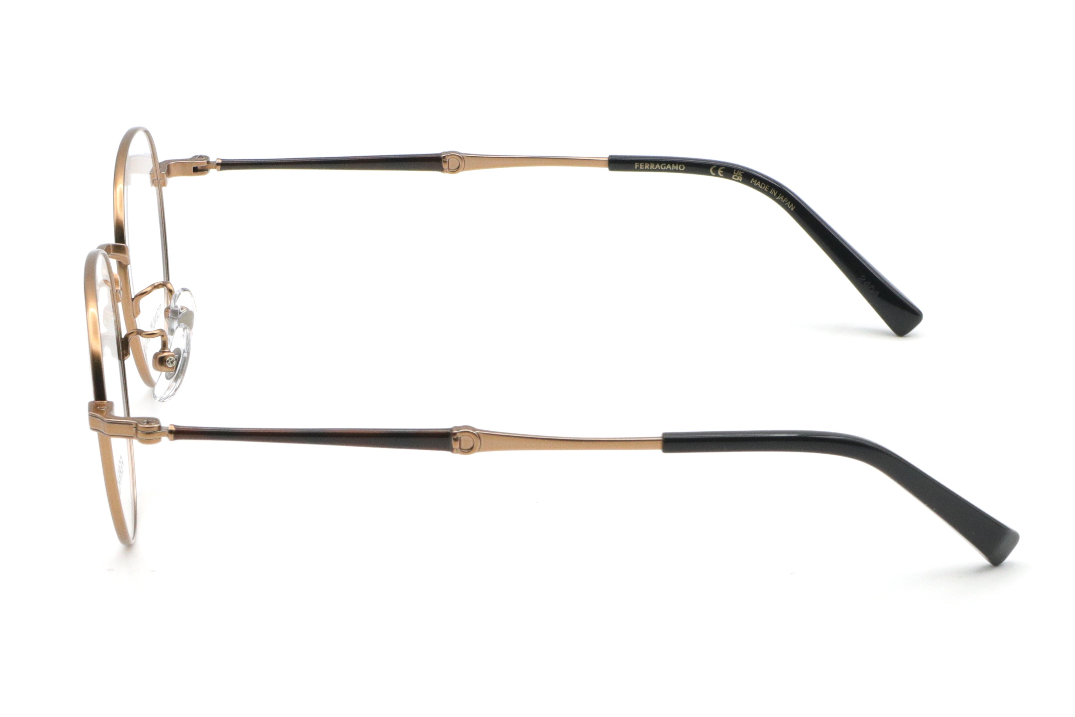 鯖江製】FERRAGAMO(フェラガモ) SF 2550A-761ブラウンゴールド 鯖江製】FERRAGAMO(フェラガモ) SF 2550A-761ブラウンゴールド