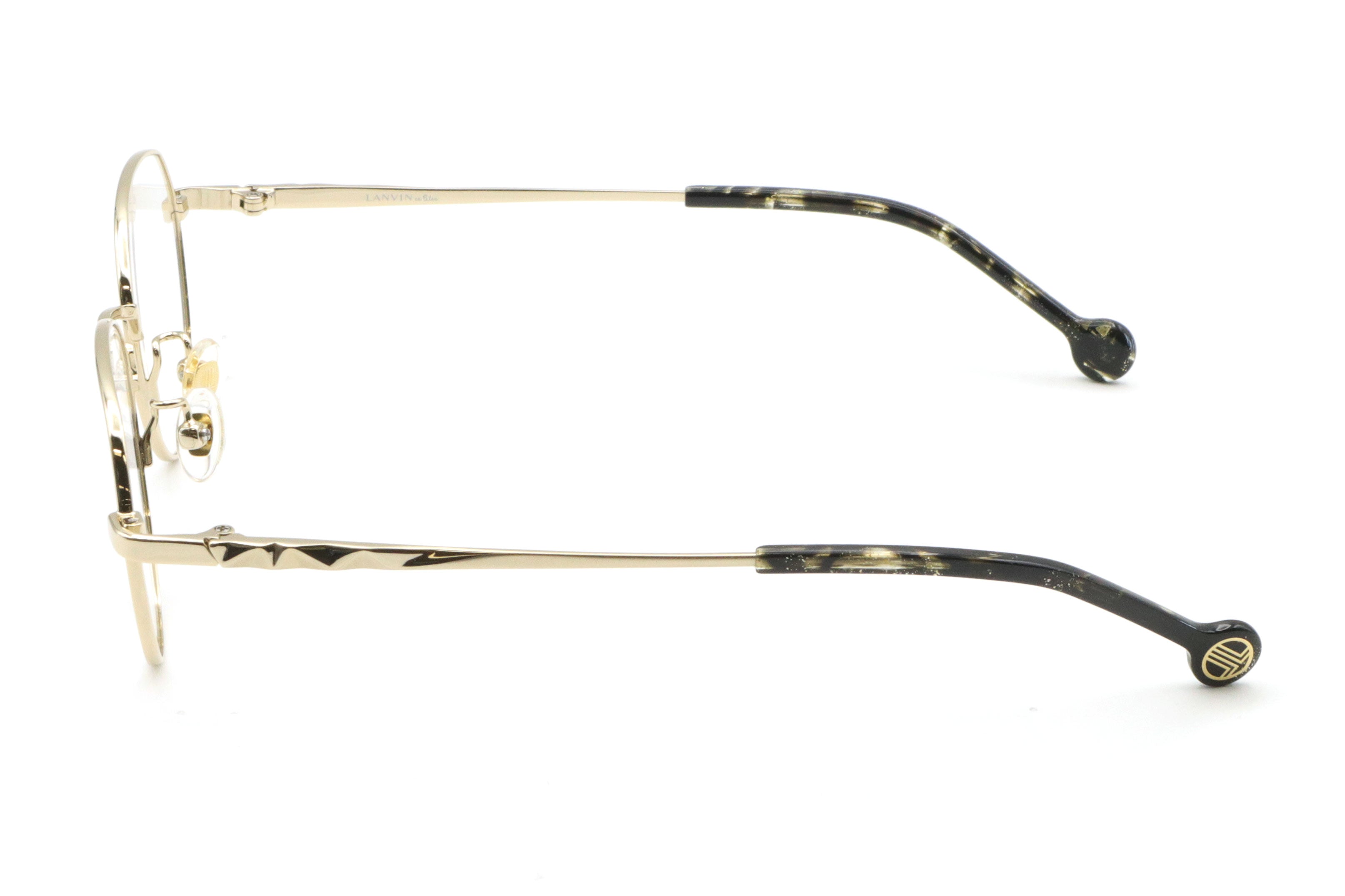 LANVIN メガネ　k18 LANVIN en Bleu(ランバンオンブルー) VLB 031J-0I88ライトゴールド(50