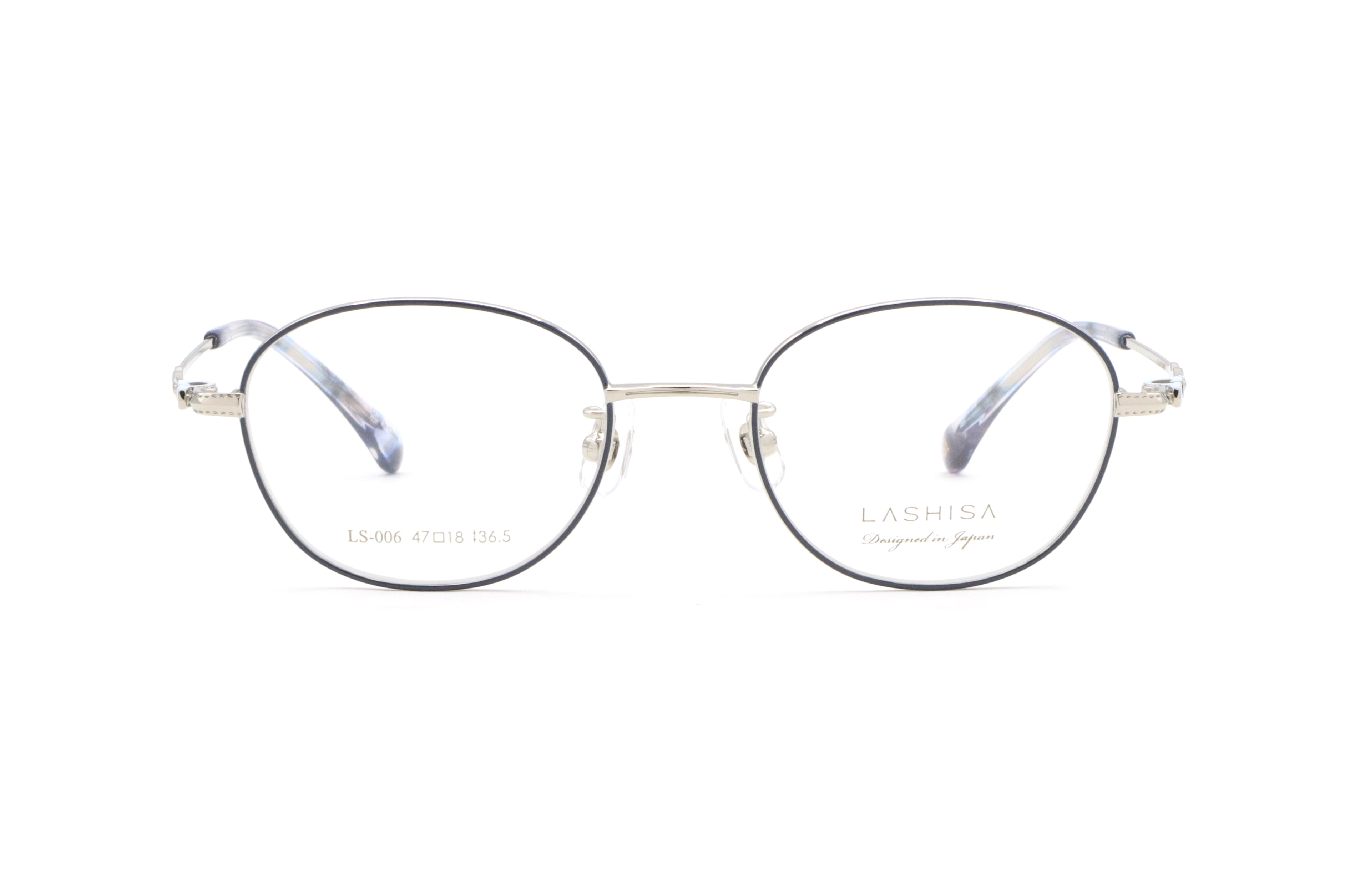 LASHISA(ラシサ) LS-006-4ネイビー/シルバー(47) – 武田メガネ