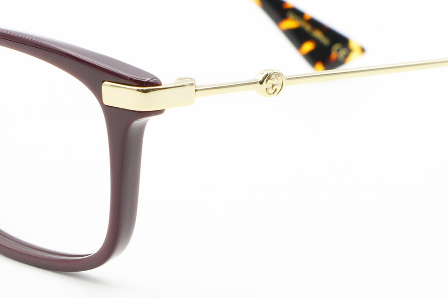 【鯖江製】GUCCI(グッチ) GG 0112OA-005ワイン/ゴールド(53)