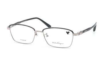 【鯖江製】Ferragamo(フェラガモ) SF 2545A-039ブラック/シルバー(54)