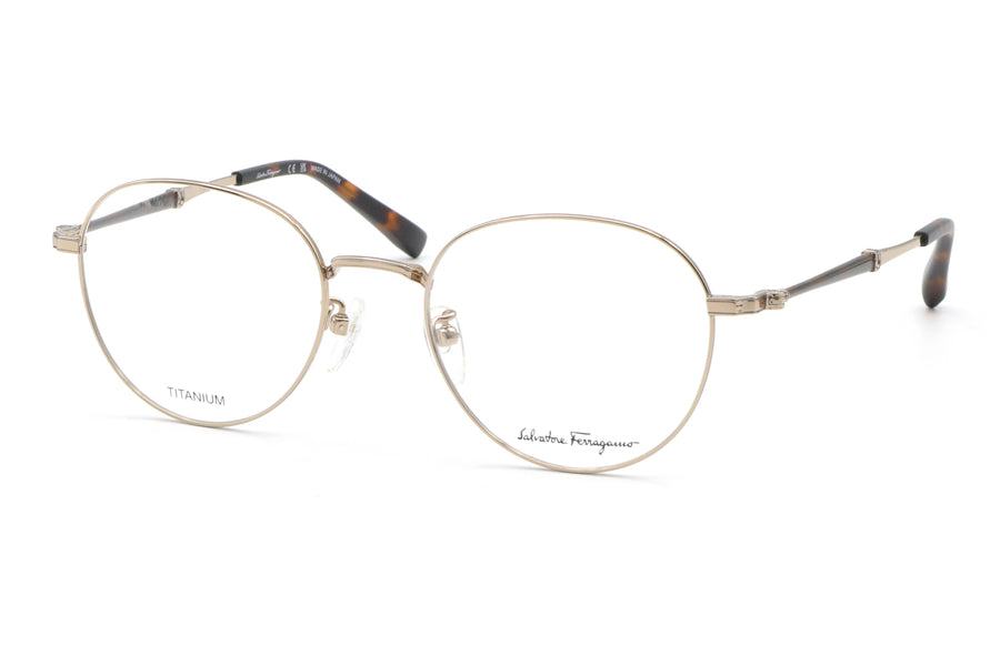 【鯖江製】Ferragamo(フェラガモ) SF 2550A-717ゴールド(51)