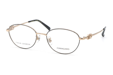 【鯖江製】Ferragamo(フェラガモ) SF 2575LB-703ブラック/ゴールド(53)