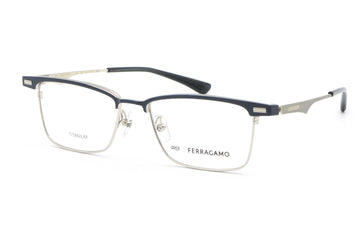 999.9×FERRAGAMO(フォーナインズ･フェラガモ) SF 9010-413ブルー/シルバー(53)