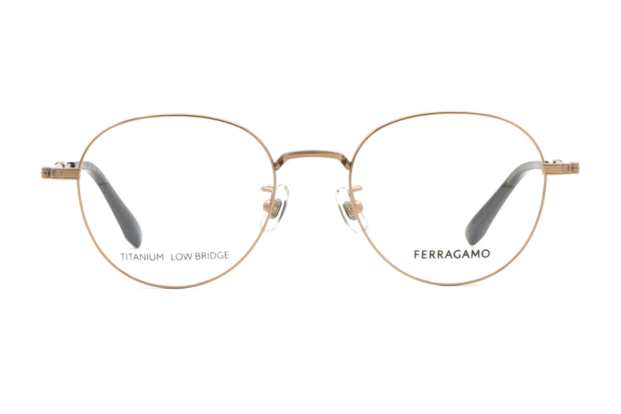 【鯖江製】FERRAGAMO(フェラガモ) SF 2550A-761ブラウンゴールド(51)