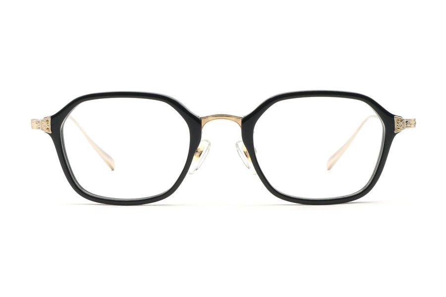 【鯖江製】越前國甚六作(ジンロクサク) JN 078-1ブラック/ゴールド(50)