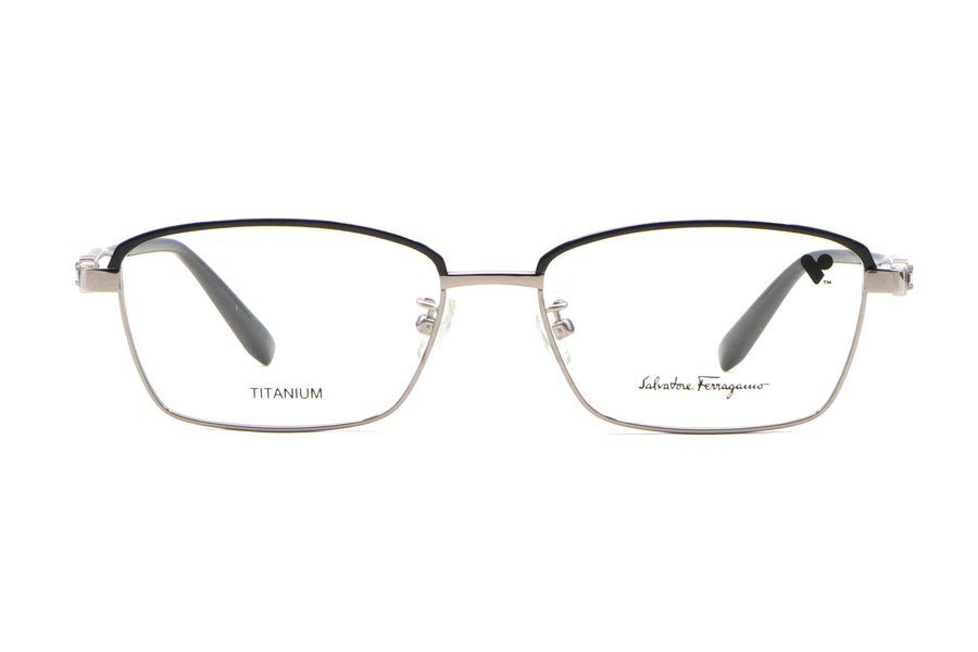 【鯖江製】Ferragamo(フェラガモ) SF 2545A-039ブラック/シルバー(54)