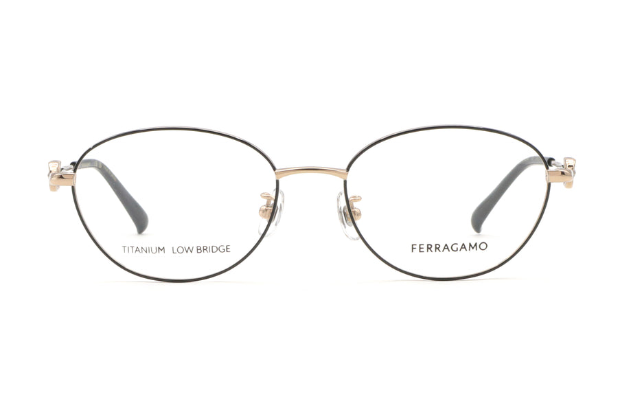 【鯖江製】Ferragamo(フェラガモ) SF 2575LB-703ブラック/ゴールド(53)