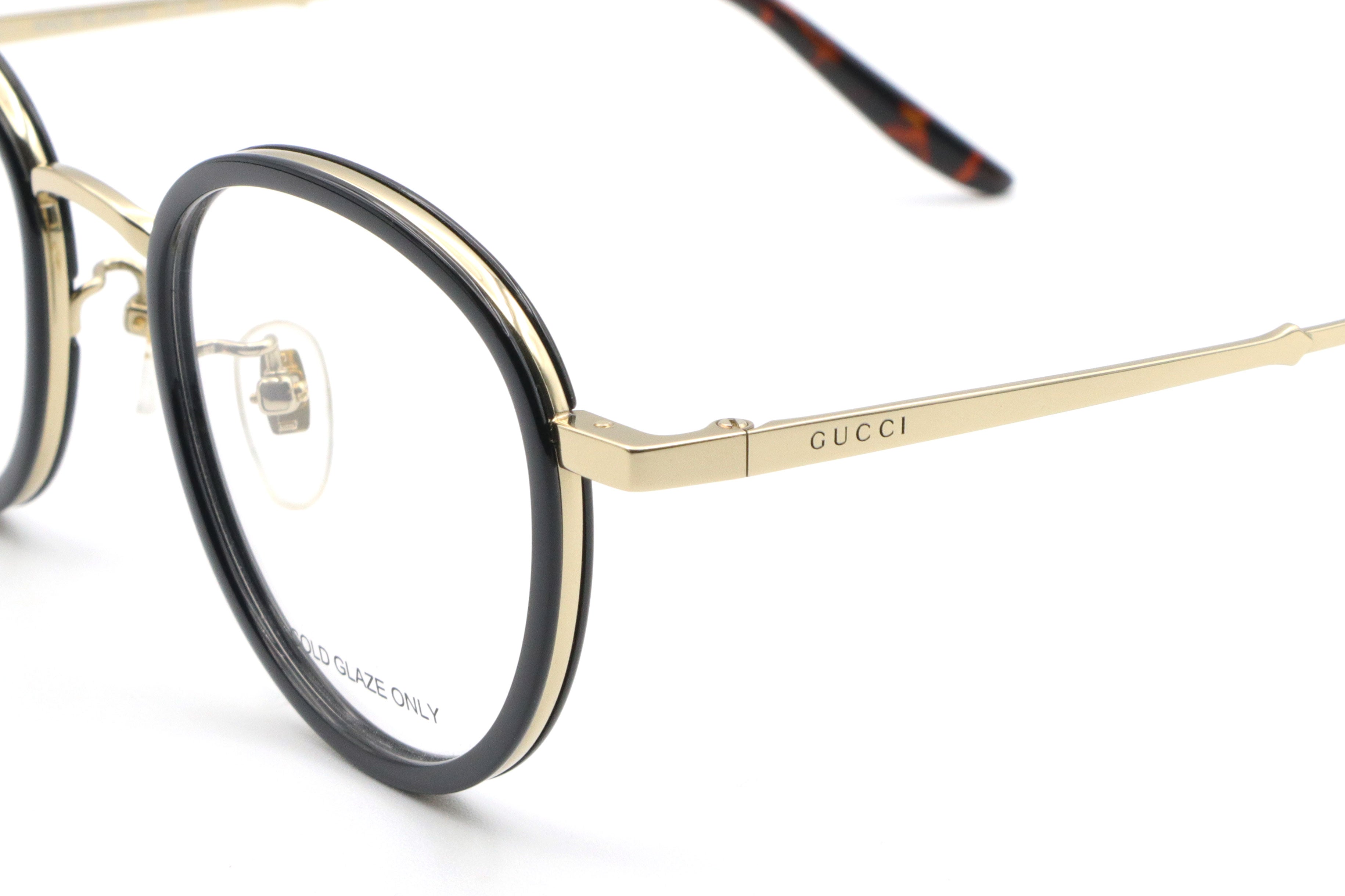 愛用 鯖江製】GUCCI(グッチ) GG 1357OJ-001ブラック/ゴールド(48 少女漫画