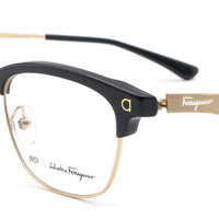 999.9×FERRAGAMO(フォーナインズ・フェラガモ) SF 9004-017ブラック/ゴールド(52) – 武田メガネオンラインショップ