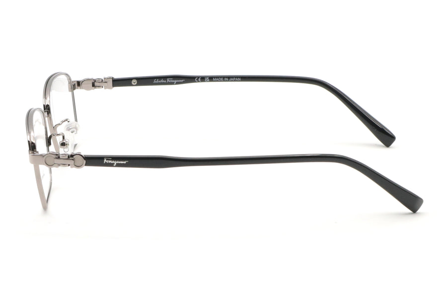 【鯖江製】Ferragamo(フェラガモ) SF 2545A-039ブラック/シルバー(54)