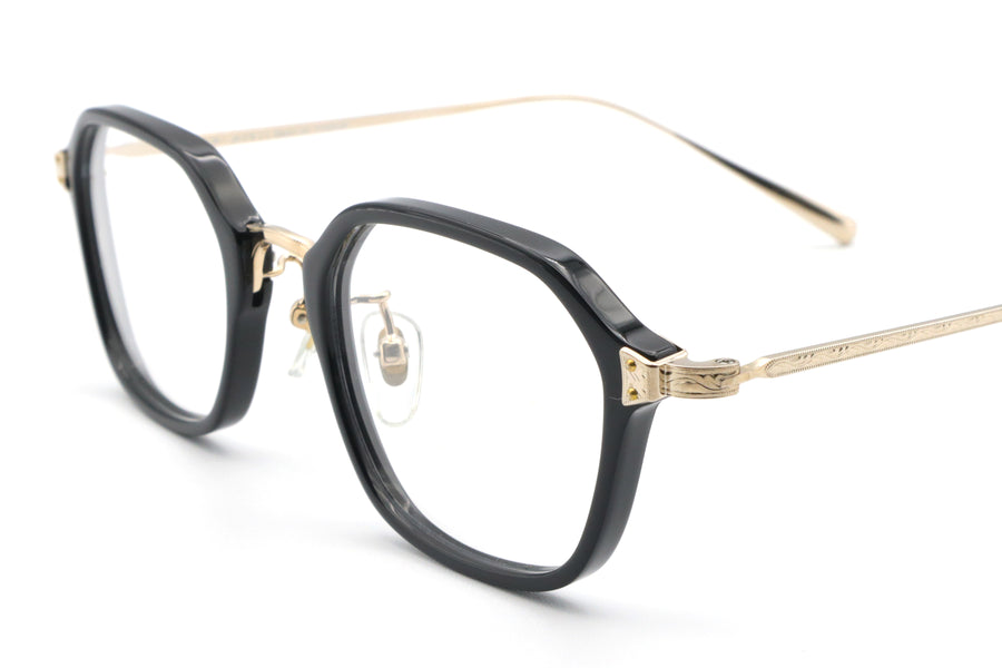 【鯖江製】越前國甚六作(ジンロクサク) JN 078-1ブラック/ゴールド(50)