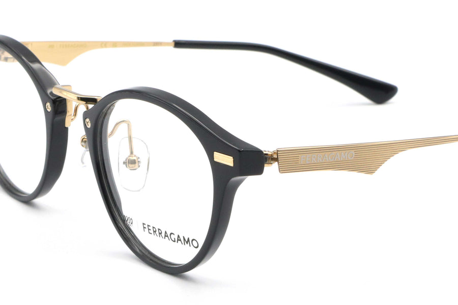 999.9×FERRAGAMO(フォーナインズ･フェラガモ) SF 9019-001ブラック/ゴールド(47)