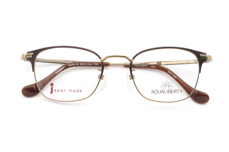 【鯖江製】AQUALIBERTY(アクアリバティ) AQ 22524-BRブラウン(48)