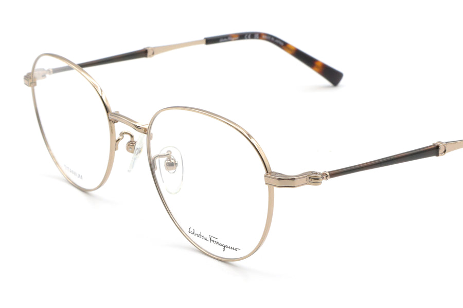 【鯖江製】Ferragamo(フェラガモ) SF 2550A-717ゴールド(51)