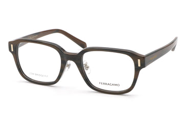 【鯖江製】FERRAGAMO(フェラガモ) SF 3020LB-216ブラウンホーン(53)