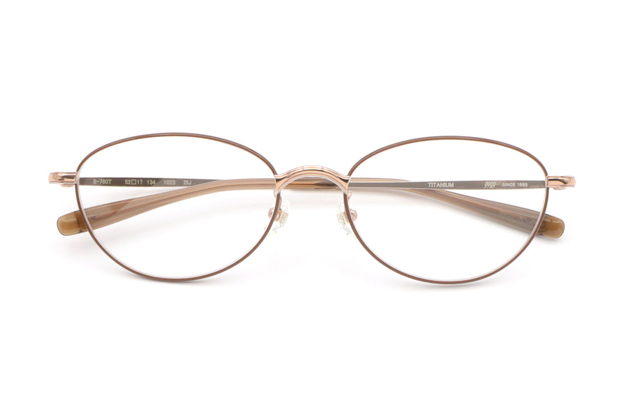 999.9(フォーナインズ) S-780T-1023ブラウン/ローズゴールド(52