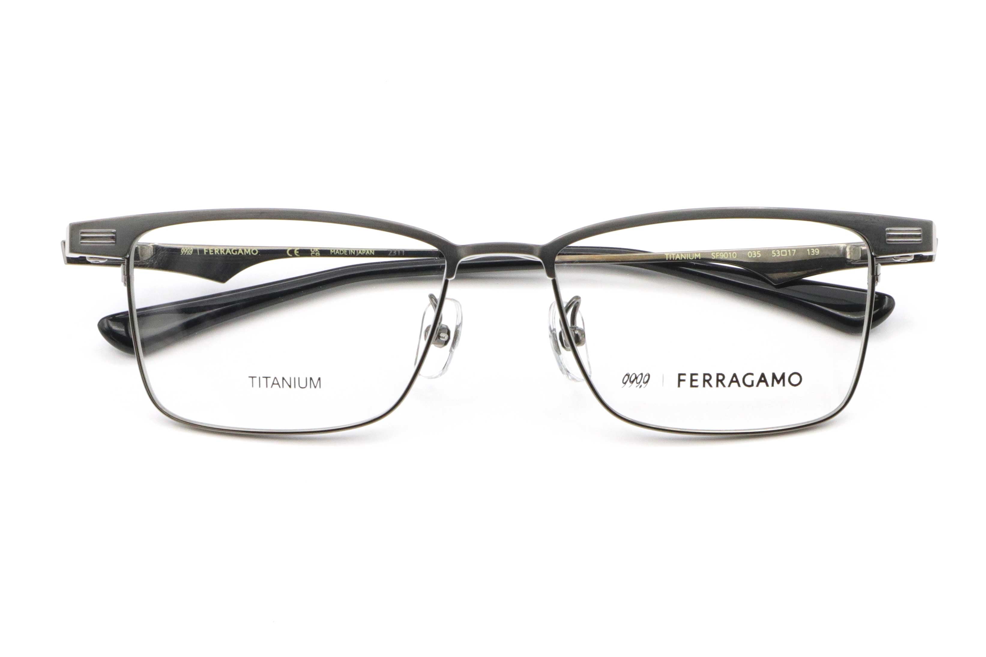 999.9×FERRAGAMO(フォーナインズ・フェラガモ) SF 9010-035アンティークグレー(53) – 武田メガネオンラインショップ