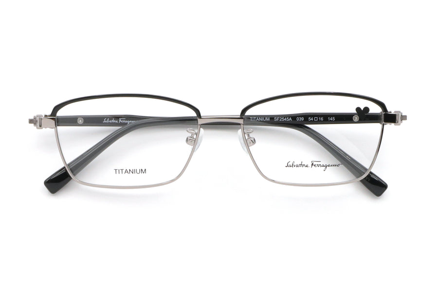 【鯖江製】Ferragamo(フェラガモ) SF 2545A-039ブラック/シルバー(54)