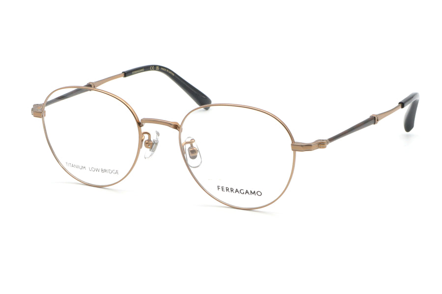 【鯖江製】FERRAGAMO(フェラガモ) SF 2550A-761ブラウンゴールド(51)