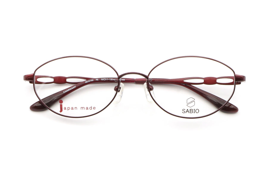 【鯖江製】SABIO(サビオ) SB 22700-REレッド(52)
