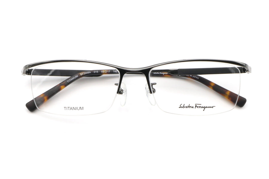 【鯖江製】Ferragamo(フェラガモ) SF 2548A-015グレー(55)