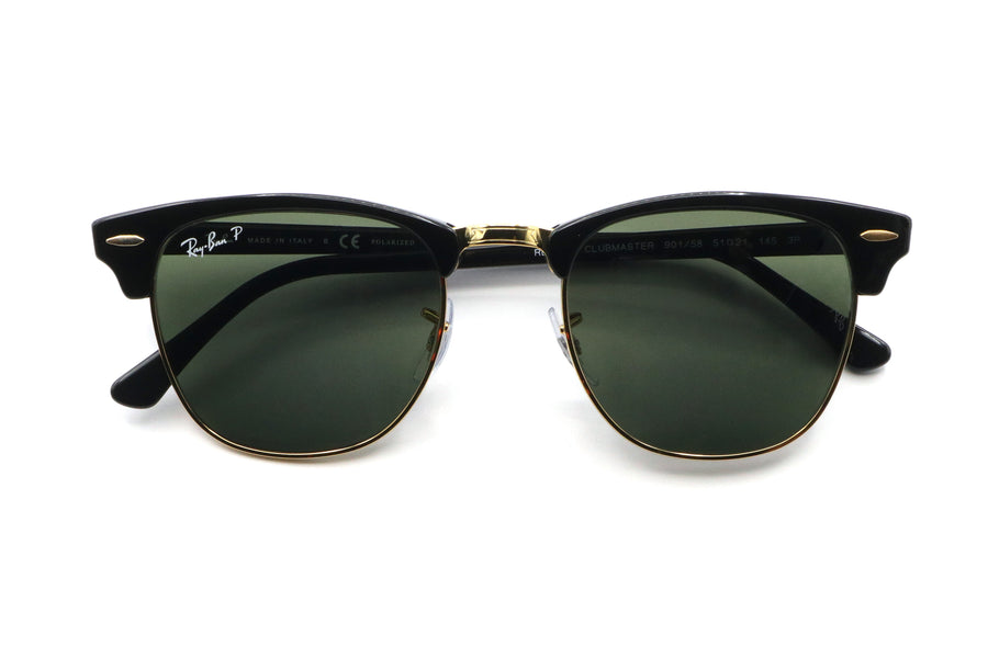 Ray-Ban(レイバン)RB 3016-901/58ゴールド/ブラック(51)クラブマスター ...