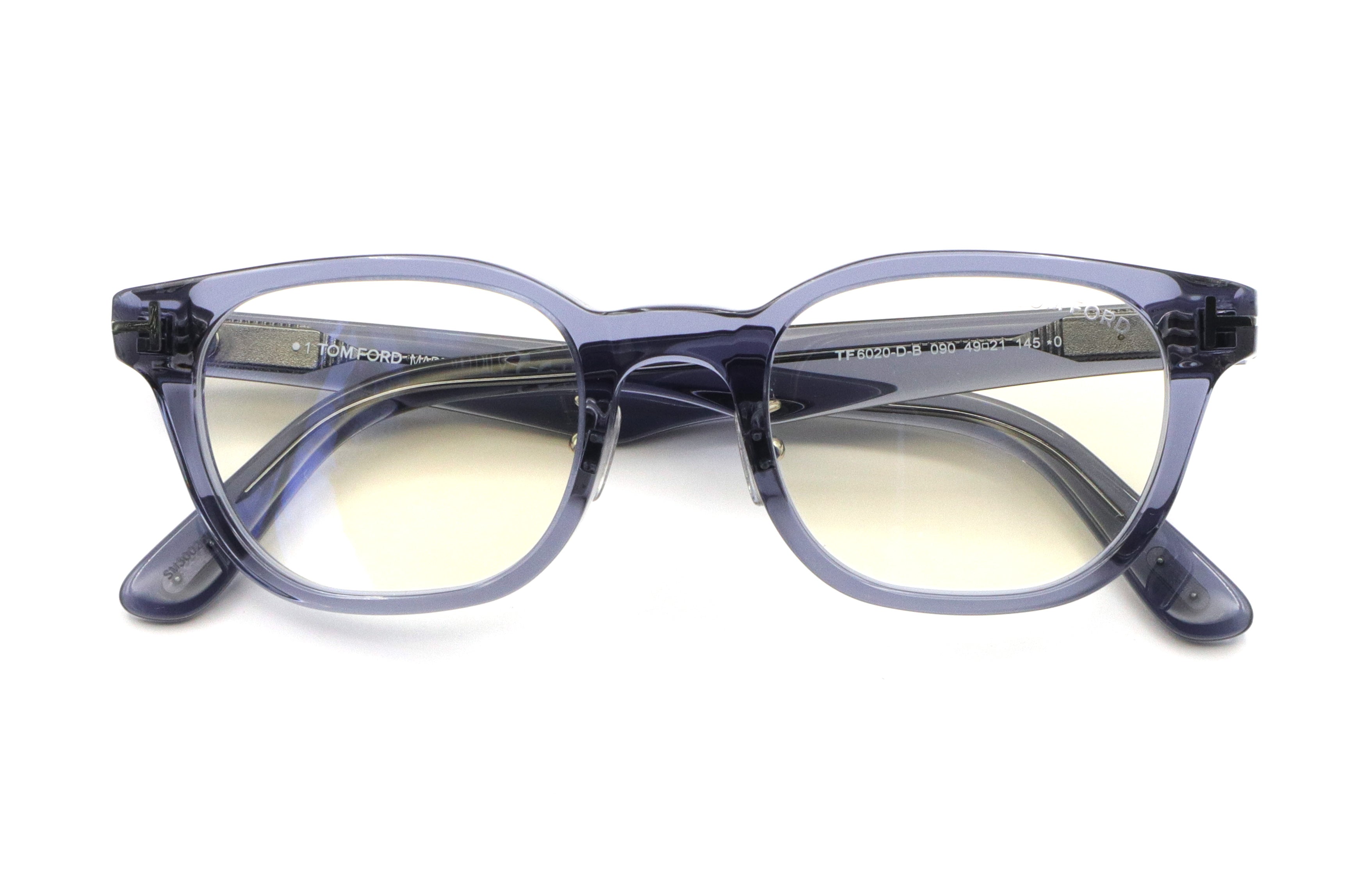 トムフォード メガネ クリア グレー 灰 ボストン 眼鏡 シンプル トレンド TOM FORD(トムフォード) TF 6020DB-090クリアブルーグレー(49) – 武田