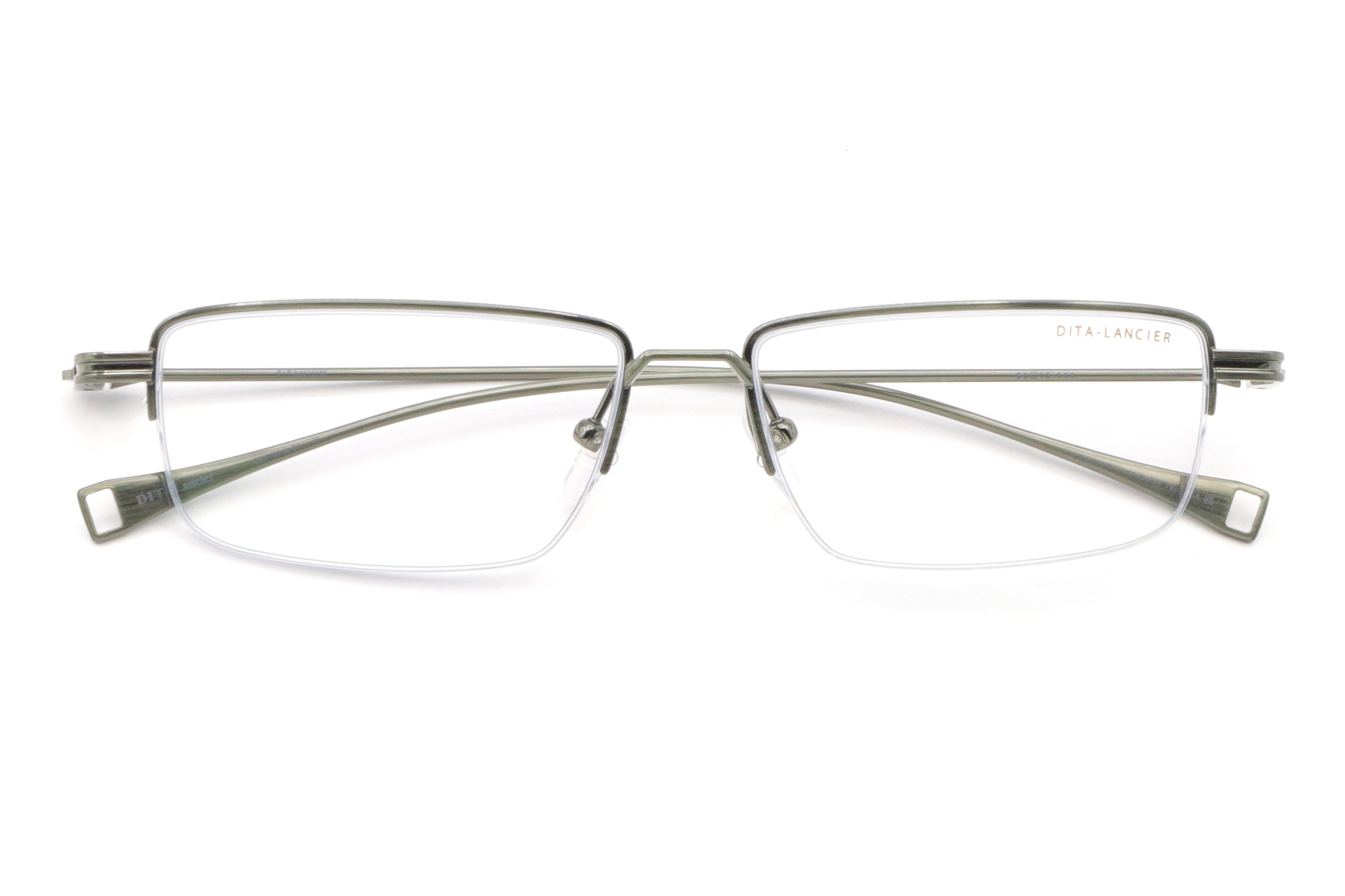 ディータ ランシアー DITA Lancier dlx128-a lsa-128 日本製 スクエア ハーフリム ナイロール チタン 伊達 度付き メンズ レディース メガネ めがね 眼鏡 新品 送料無料 5515