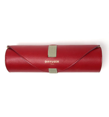 DIFFUSER(ディフューザー) SG1109D OIL LEATHER ROLL EYEWEAR CASE レッド
