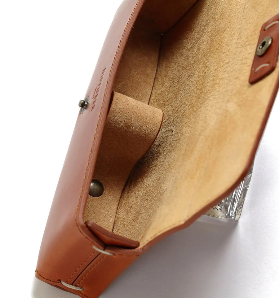 DIFFUSER(ディフューザー) SG1163C OIL LEATHER RECT EYEWEAR CASE キャメル
