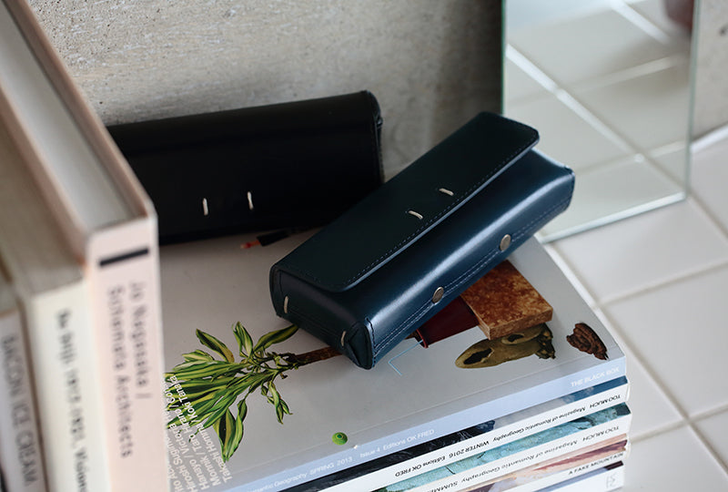 DIFFUSER(ディフューザー) SG1163B OIL LEATHER RECT EYEWEAR CASE チョコブラウン