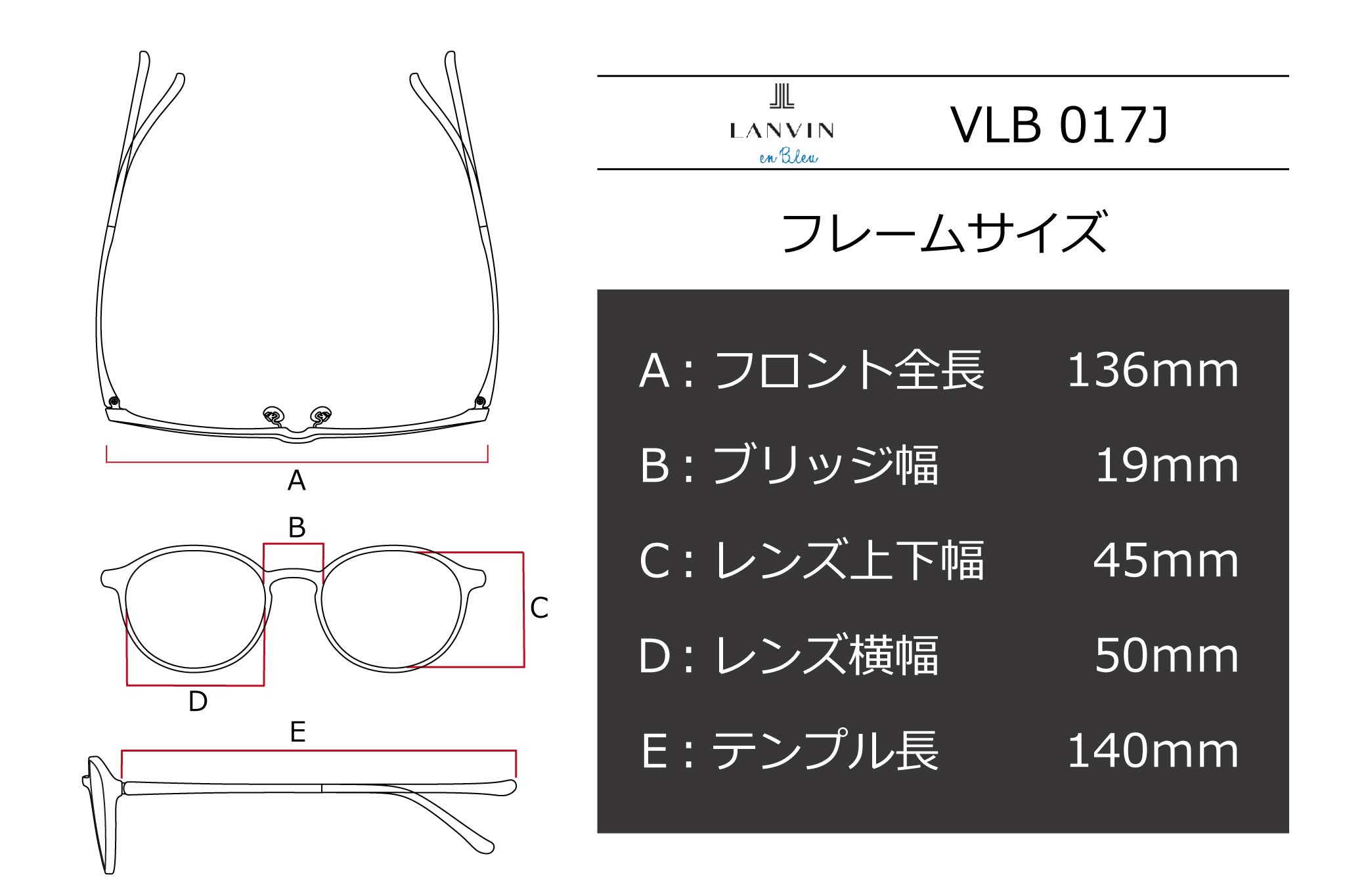 LANVIN en Bleu(ランバンオンブルー) VLB 017J-0K3Wゴールド/ブルー(50