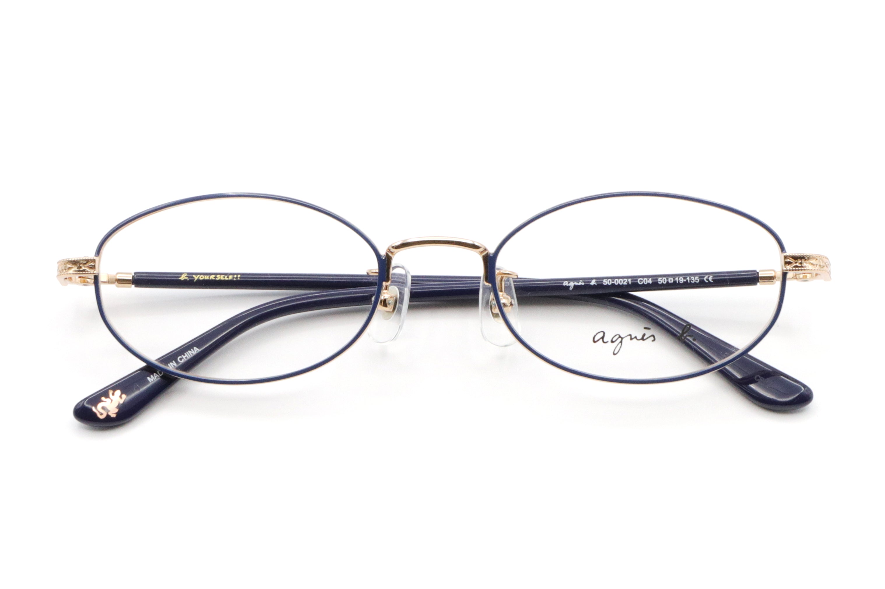 agnes b.(アニエス ベー) 50-0021-04ブルー/ゴールド(50) – 武田メガネ