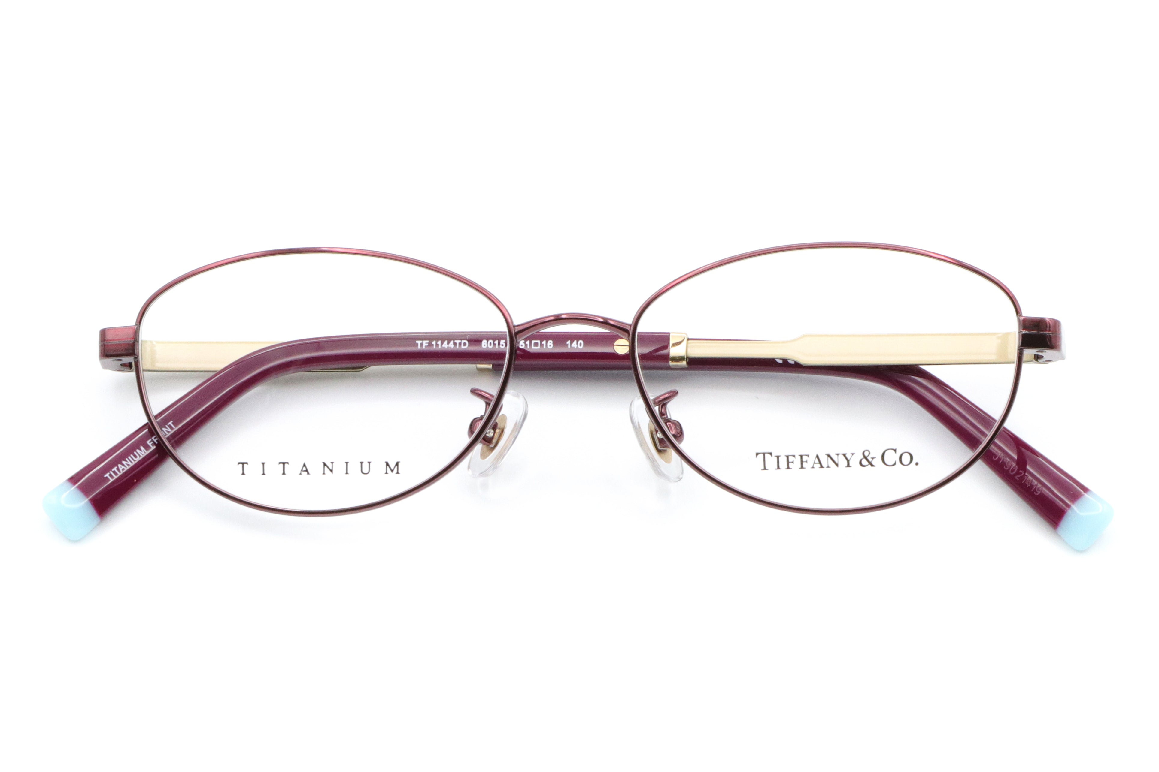 【鯖江製】TIFFANY(ティファニー) OTF 1144TD-6015ボルドー(51)