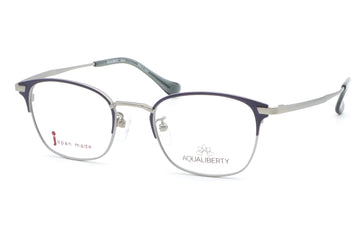 【鯖江製】AQUALIBERTY(アクアリバティ) AQ 22524-NVネイビー/シルバー(48)