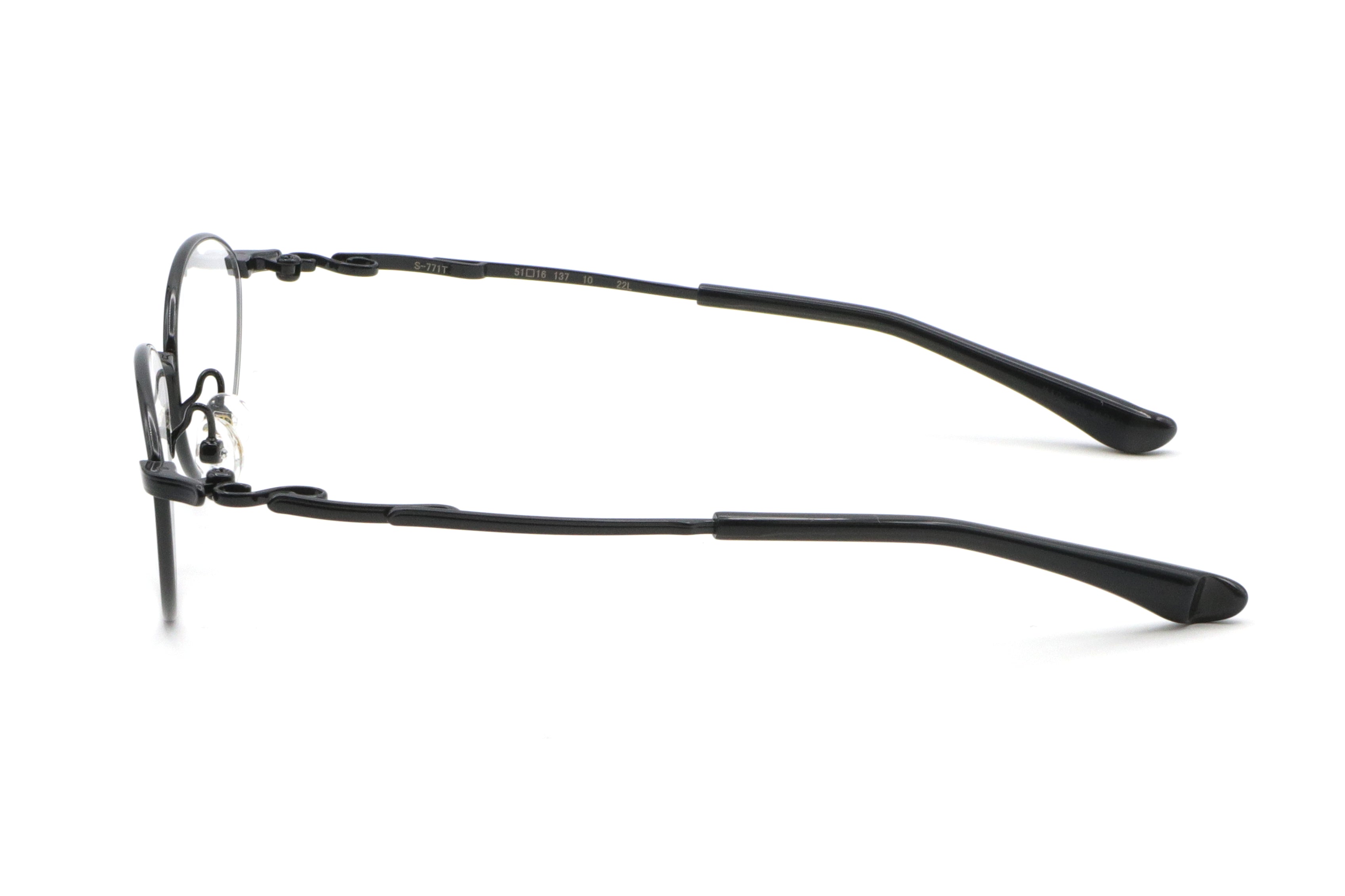 999.9(フォーナインズ) S-771T-10ブラック(51) – 武田メガネオンライン
