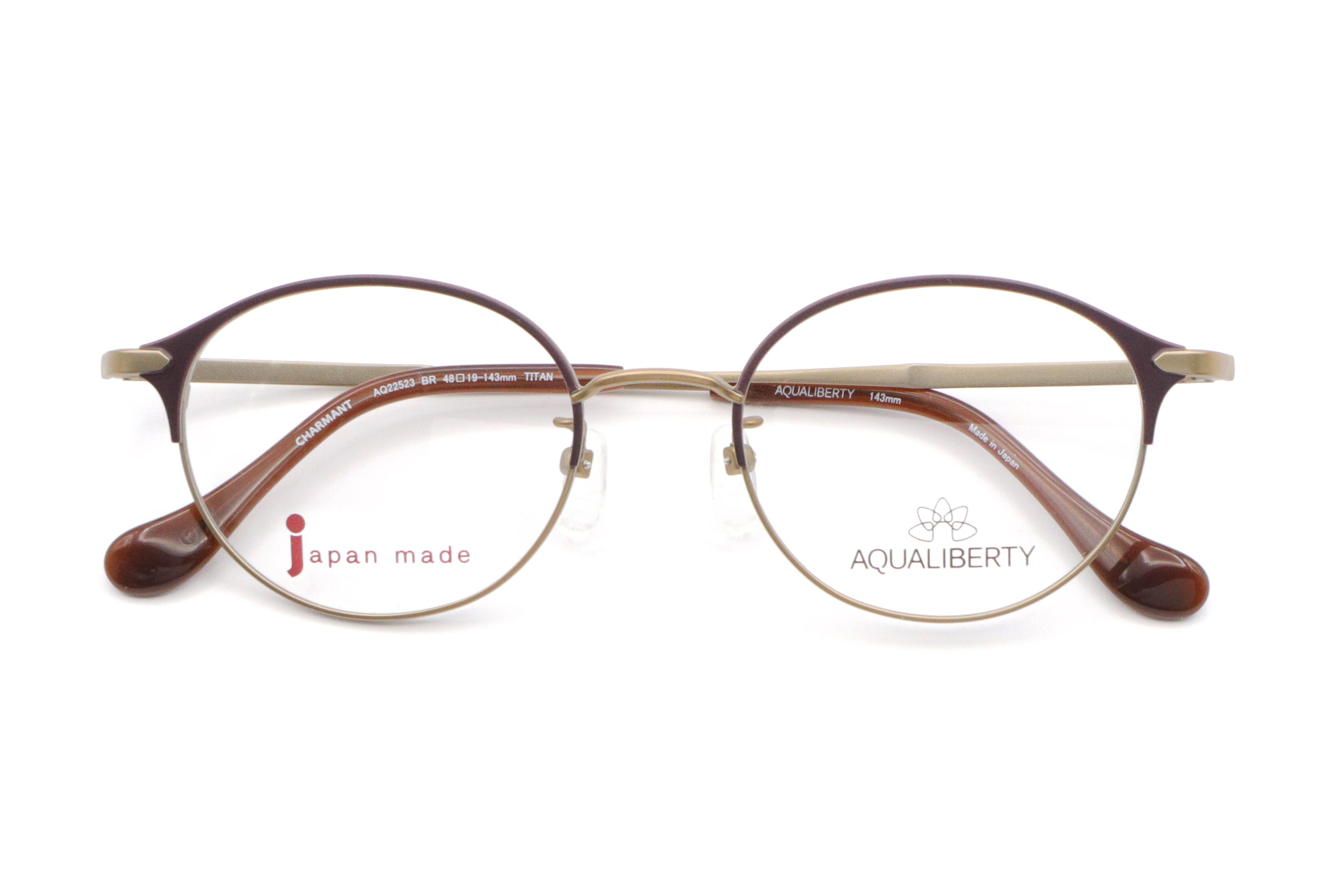 新品未使用 アクアリバティAQ22523 BR 鯖江メガネ レンズ交換可能 鯖江製】AQUALIBERTY(アクアリバティ) AQ 22523-BRブラウン(48) – 武田