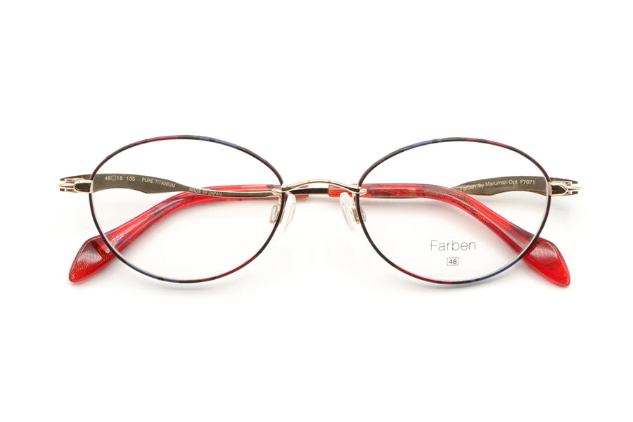 美品 Farben(ファルベン)メガネ F7071 C777G - サングラス/メガネ