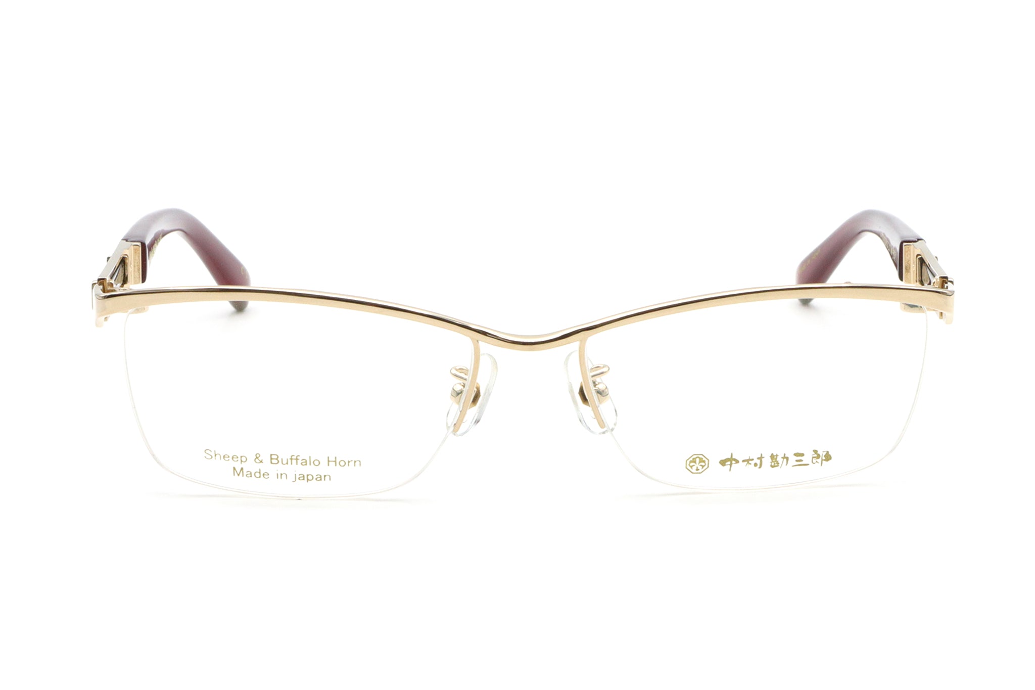 中村勘三郎(ナカムラカンザブロウ) KN-2527-1ゴールド/ワイン(55