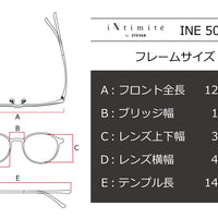 鯖江製】iNtimite(アンティミテ) INE-5000-DIVRGディープアイボリー(46 