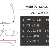 【鯖江製】MAJESTA(マジェスタ) SJ 9022-ILグレー(55)