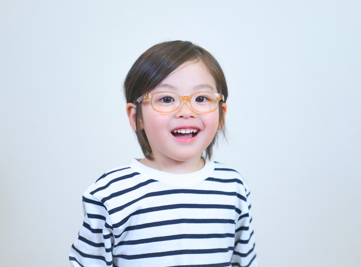 子供　メガネ　レンズ付き　TKDC13 38 ピンク　クリア　ハート　東海科学 アイガンサポートグラス601 キッズ ピンク ｜愛眼公式オンライン